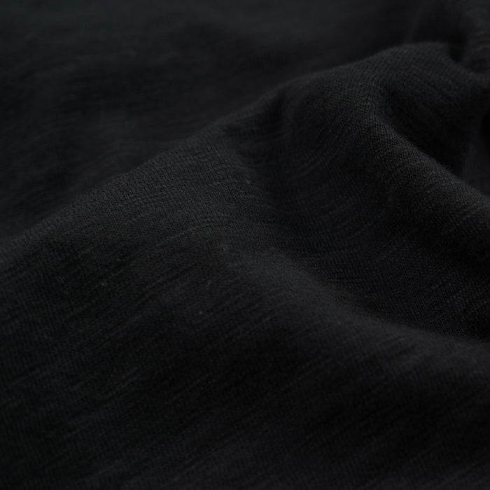 SLUB POCKET HALF T-SHIRT - BLACK