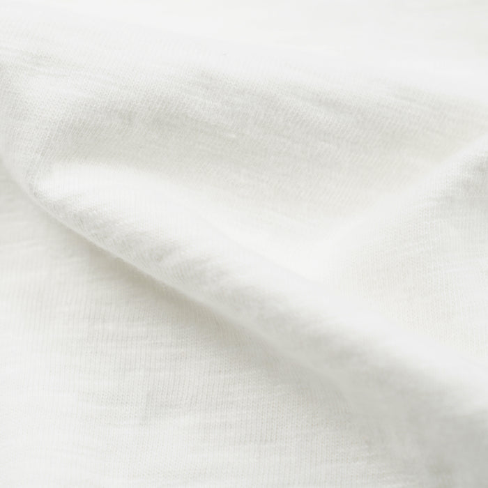 SLUB POCKET HALF T-SHIRT - WHITE
