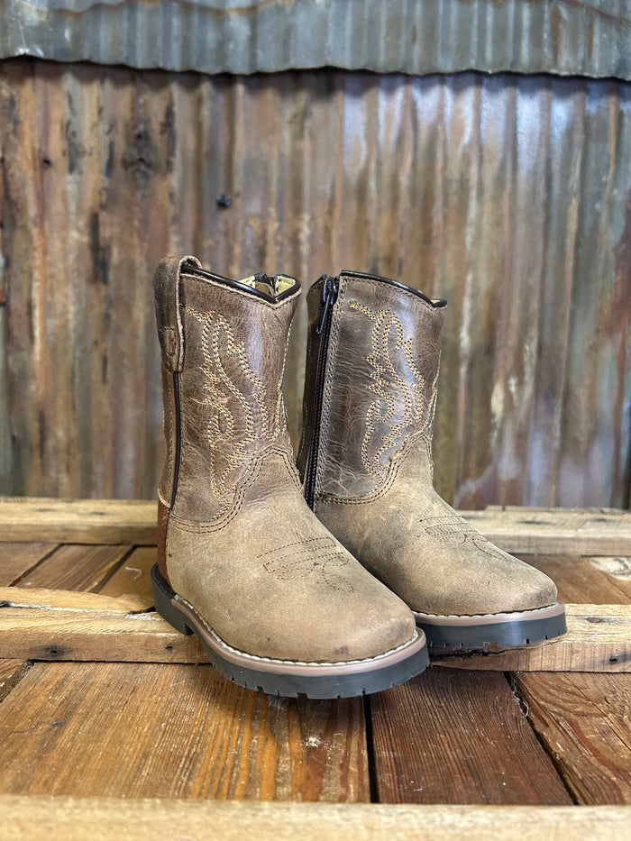 Smoky Mountain Autry Brown Crackle Toddler Boot