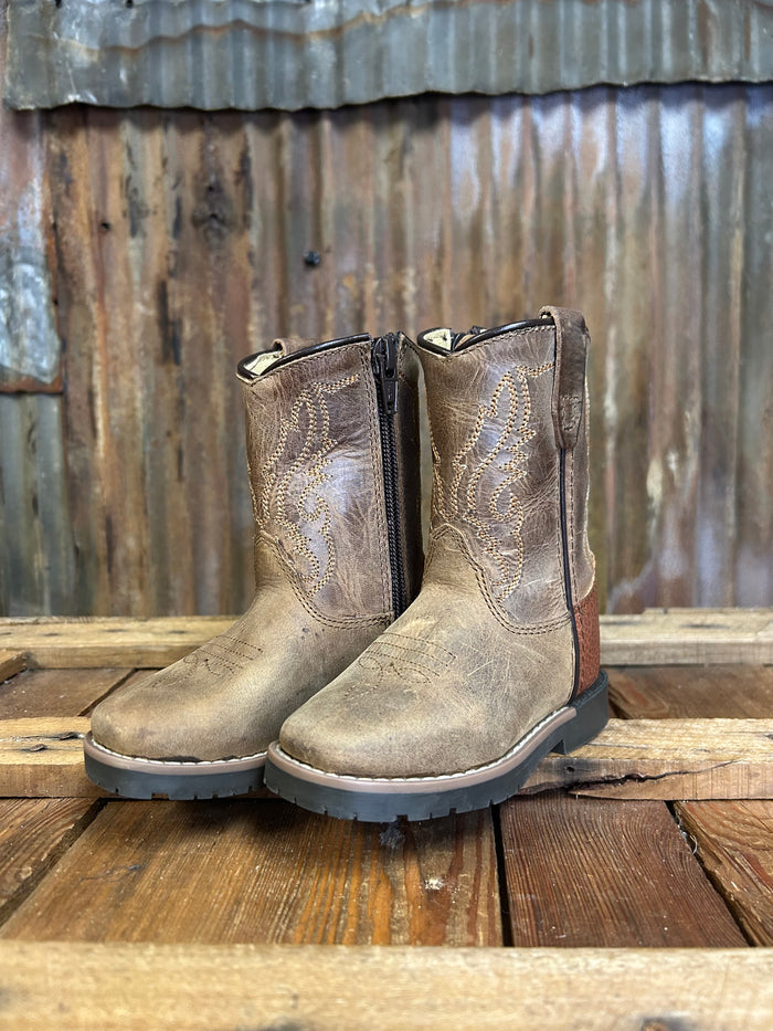 Smoky Mountain Autry Brown Crackle Toddler Boot