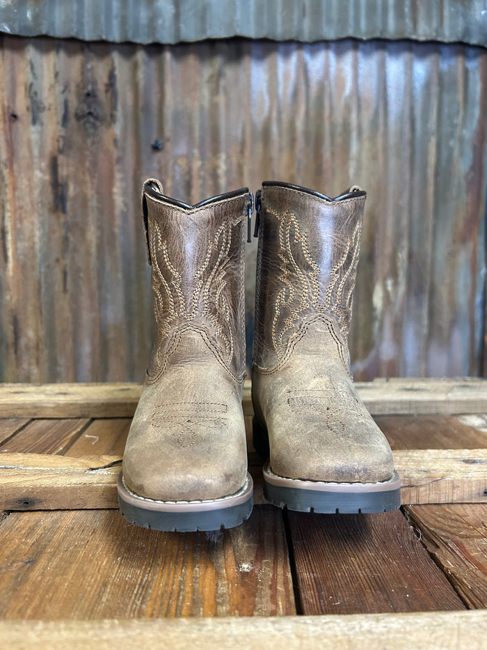 Smoky Mountain Autry Brown Crackle Toddler Boot