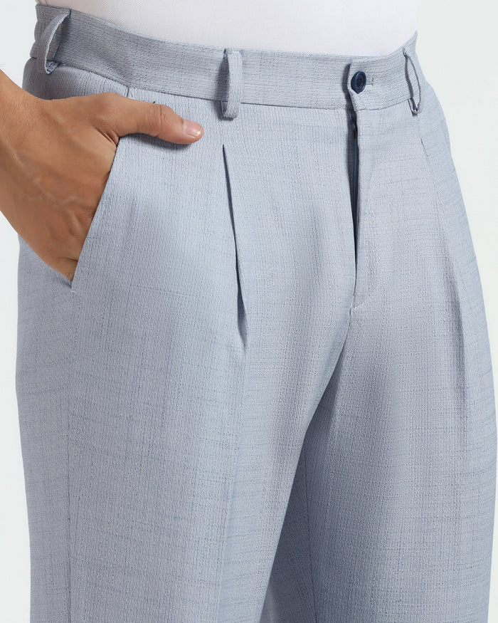 Sneaker Fit Blue Textured Pant - Hermes