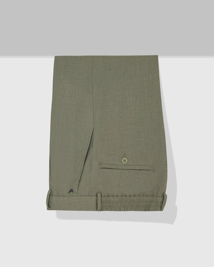 Sneaker Fit Olive Solid Pant - Icon