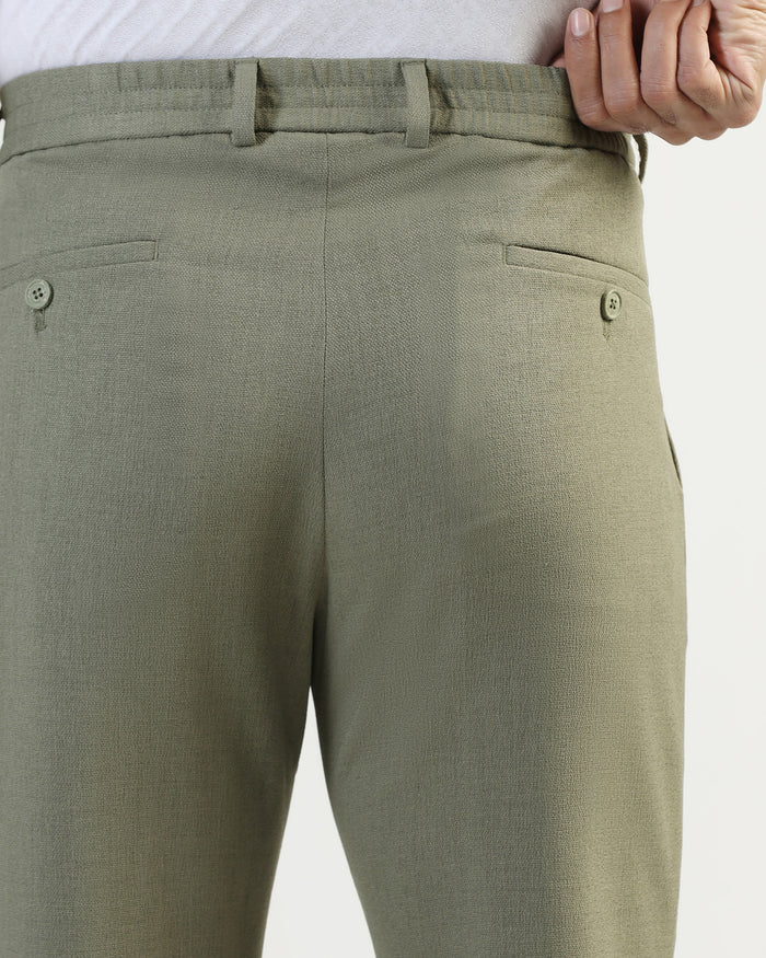 Sneaker Fit Olive Solid Pant - Icon