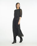 Sophie Tie Waist Midi Dress in Dainty Check
