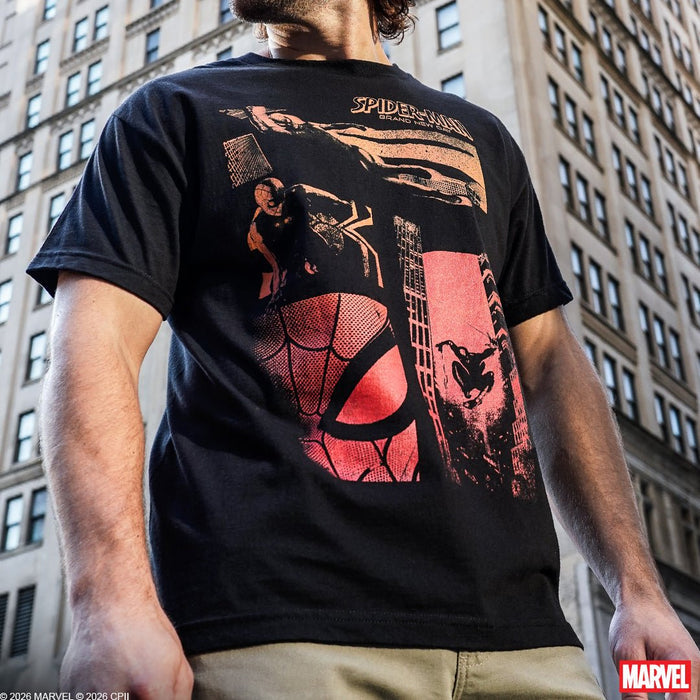 Spider-Man Snapshots Forge Heavyweight Boxy Tee - Heroes & Villains-Marvel-T-Shirt