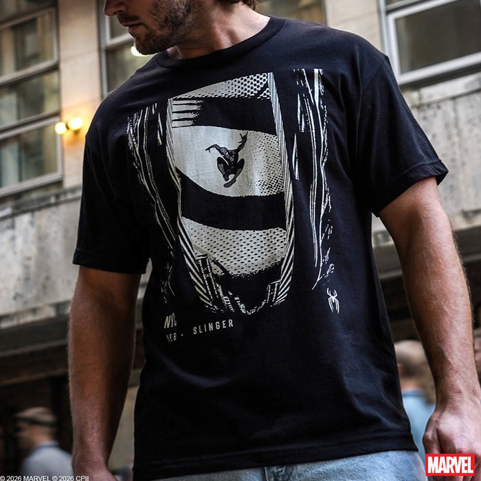 Spider-Man Street View Forge Heavyweight Boxy Tee - Heroes & Villains-Marvel-T-Shirt