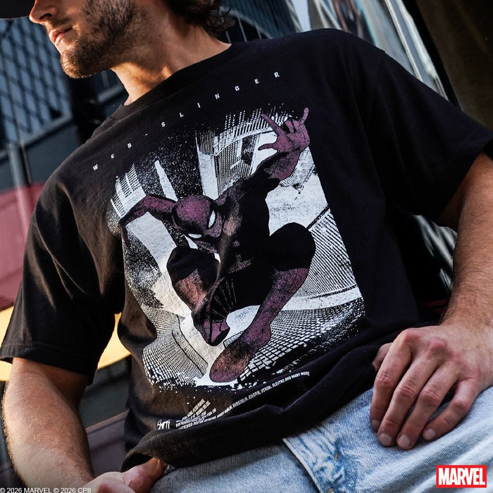 Spider-Man Web Slinger Forge Heavyweight Boxy Tee - Heroes & Villains-Marvel-T-Shirt