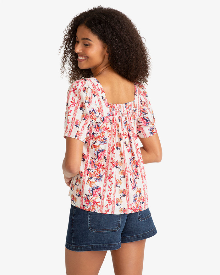 Square Neck Floral Top