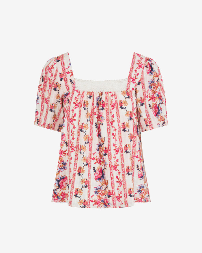 Square Neck Floral Top