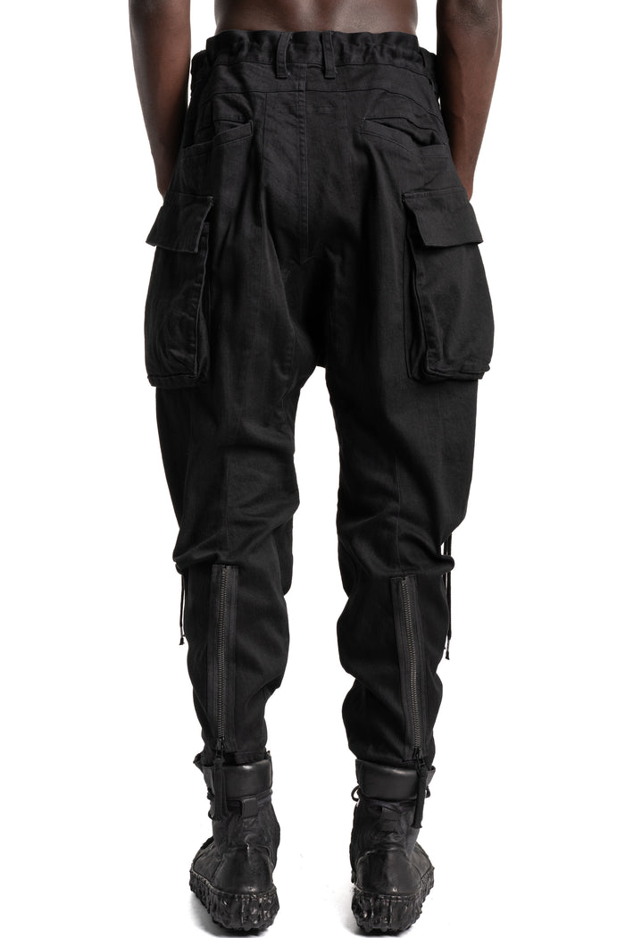D.Hygen | SS26 - Stretch Denim Zip Adjustable Cargo Cropped Pants, ST107-0526S