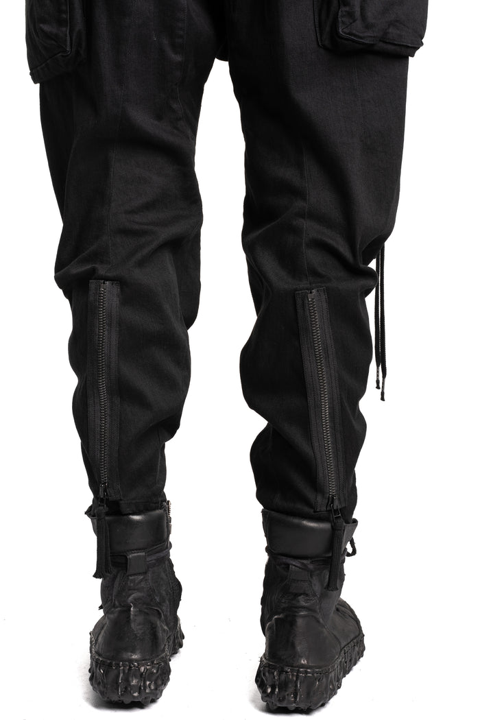 D.Hygen | SS26 - Stretch Denim Zip Adjustable Cargo Cropped Pants, ST107-0526S