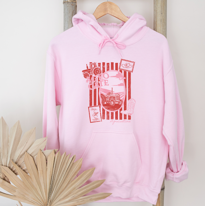 Striped Agriculture Pink and Red– Hoodie