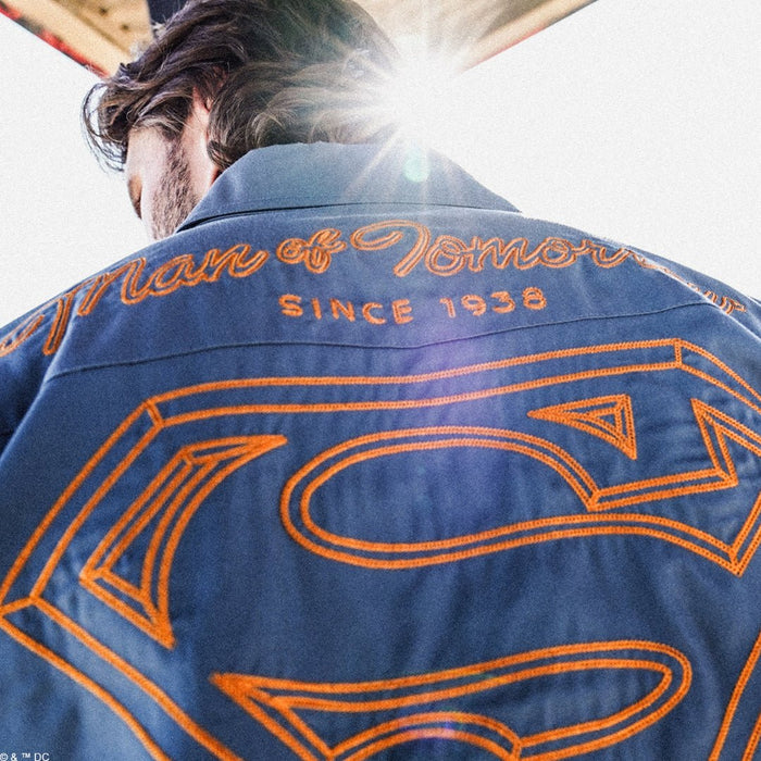 Superman Mechanic Chainstitch Work Shirt - Heroes & Villains-DC Comics-Button-Down