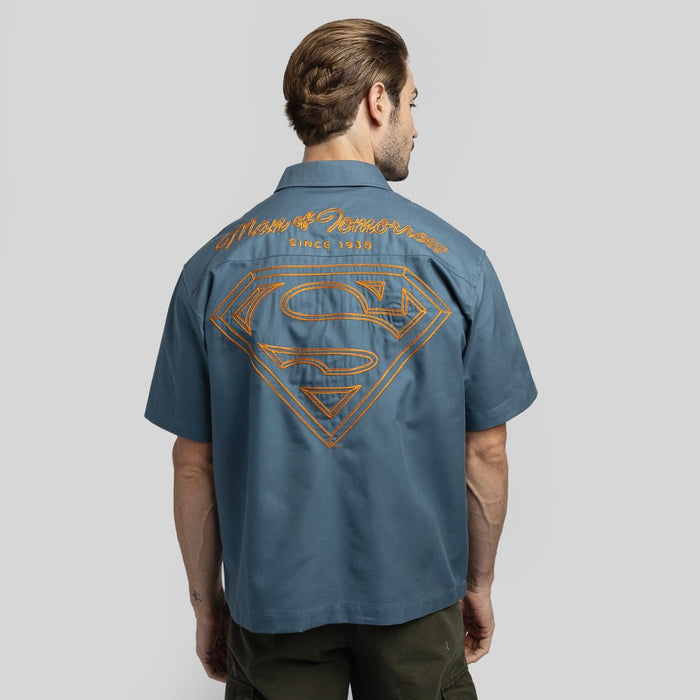 Superman Mechanic Chainstitch Work Shirt - Heroes & Villains-DC Comics-Button-Down