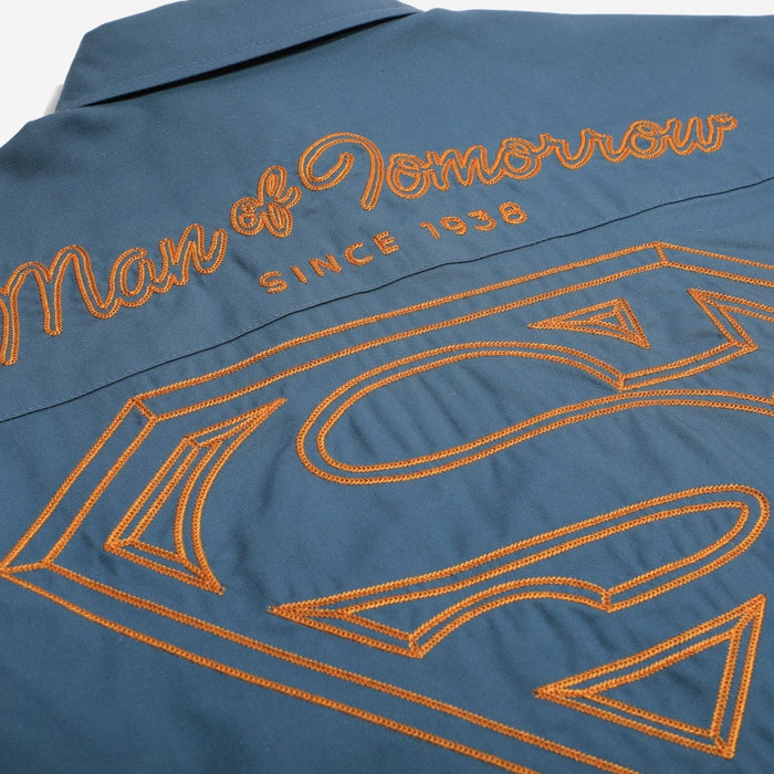 Superman Mechanic Chainstitch Work Shirt - Heroes & Villains-DC Comics-Button-Down