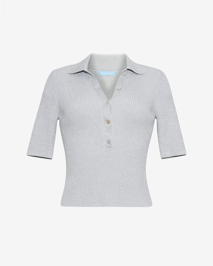 Sweater Polo in Silver
