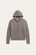 Talieri Hooded Cable Knit Grey