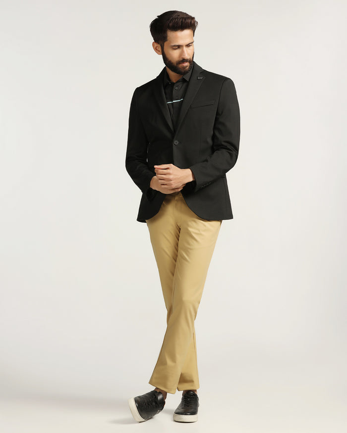 TechPro Formal Black Solid Blazer - Explore