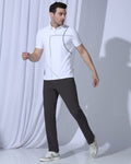 TechPro Slim Comfort B-95 Formal Dark Brown Solid Trouser - Creed