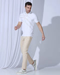 TechPro Slim Fit B-91 Formal Beige Solid Trouser - Ashley