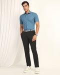 TechPro Slim Fit B-91 Formal Black Solid Trouser - Explorer