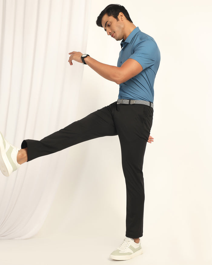 TechPro Slim Fit B-91 Formal Black Solid Trouser - Explorer