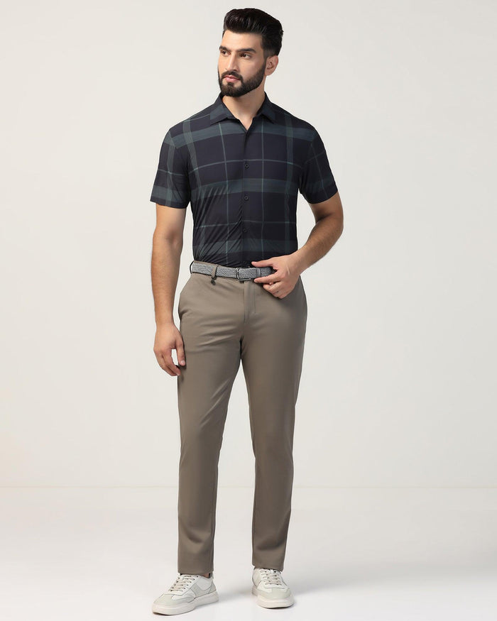TechPro Slim Fit B-91 Formal Khaki Solid Trouser - Explorer