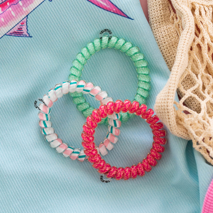 TELETIES x Lain Snow | Fin-tastic Large Spiral Hair Ties (3-Pack)