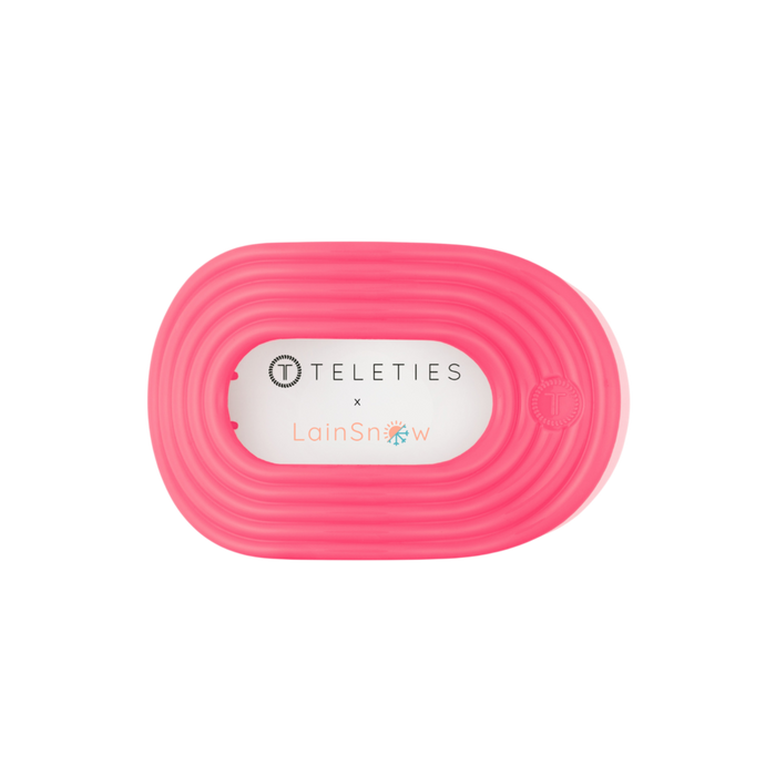 TELETIES x Lain Snow Flat Hair Clip in Neon Pink