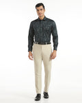 Temp Tech Slim Comfort B-95 Formal Beige Textured Trouser - Iceberg