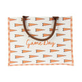 Tennessee Game Day Pennant Tote - Orange Gingham Canvas Bag