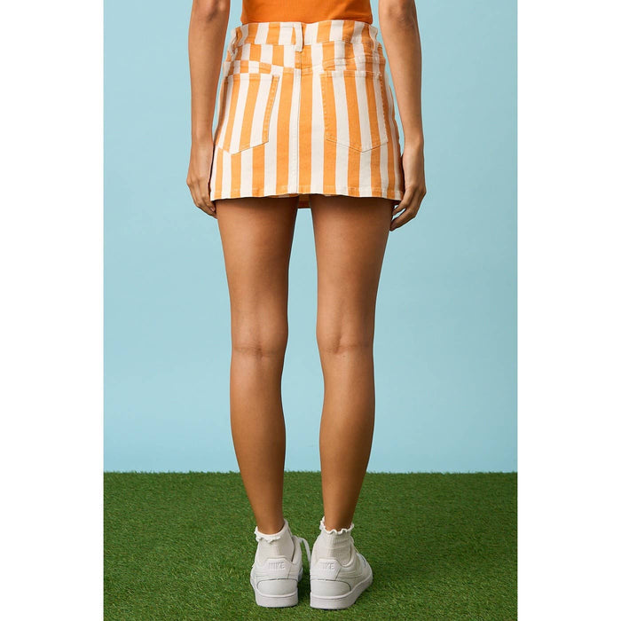 Tennessee Orange & White Striped Game Day Mini Skort