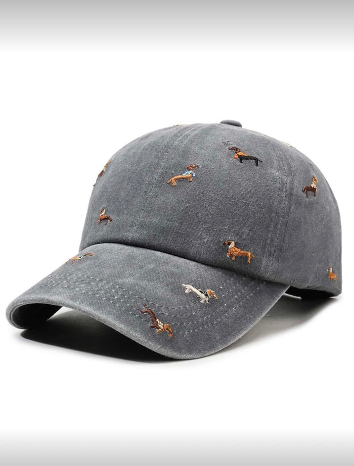 "The All-Over Doxie" Vintage Embroidered Dachshund Hat