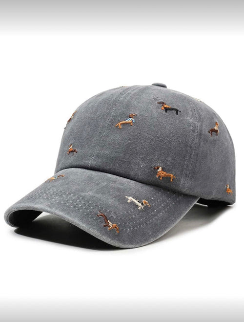 "The All-Over Doxie" Vintage Embroidered Dachshund Hat