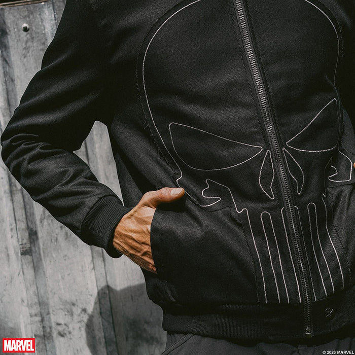 The Punisher Canvas Bomber Jacket - Heroes & Villains-Marvel-Bomber Jacket