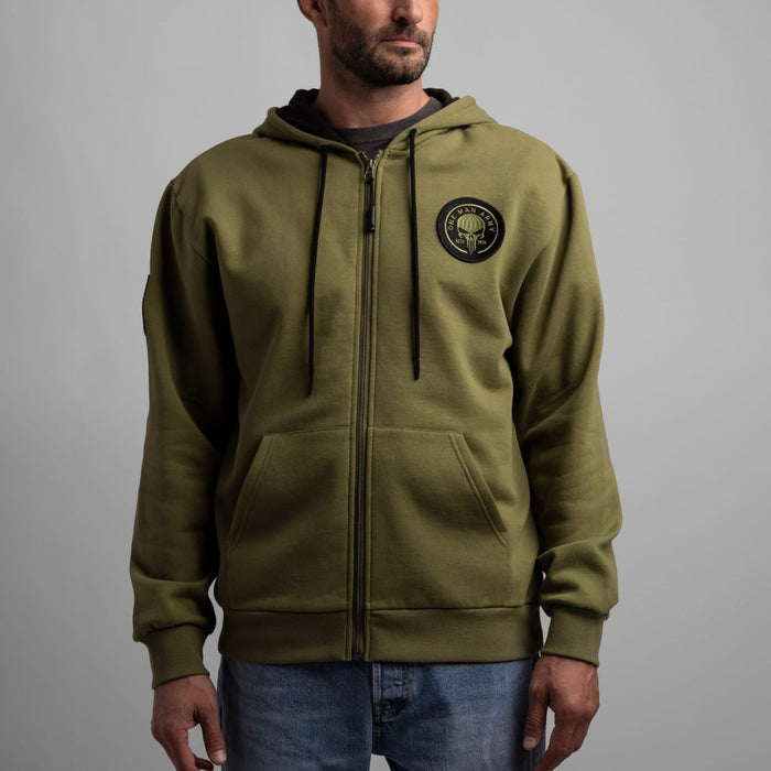 The Punisher Distressed Print Zip-Up Hoodie - Heroes & Villains-Marvel-Hoodie