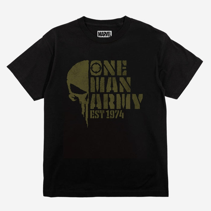 The Punisher One Man Army Forge Heavyweight Boxy Tee - Heroes & Villains-Marvel-T-Shirt