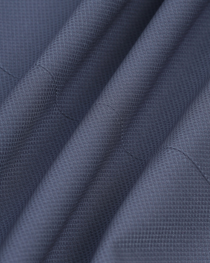 Three Piece Blue Textured Formal Suit - Ronnie