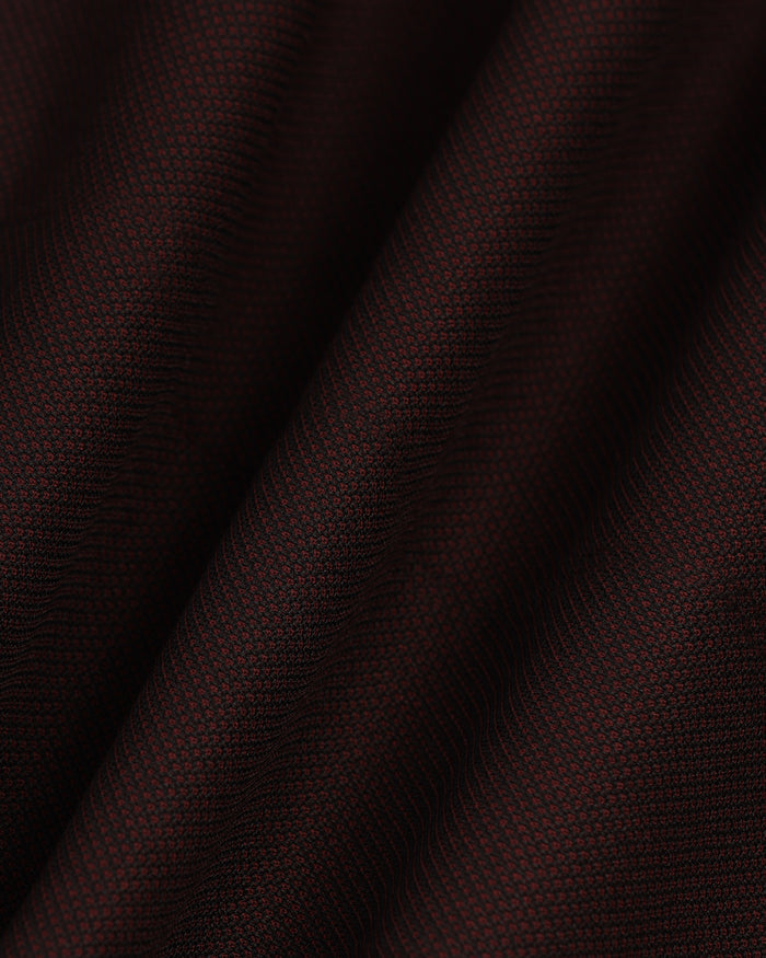 Three Piece Wine Textured Formal Suit - Kepner