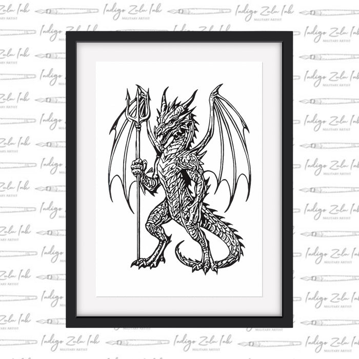 Trident's Wyrm - INDIGO ZULU INK