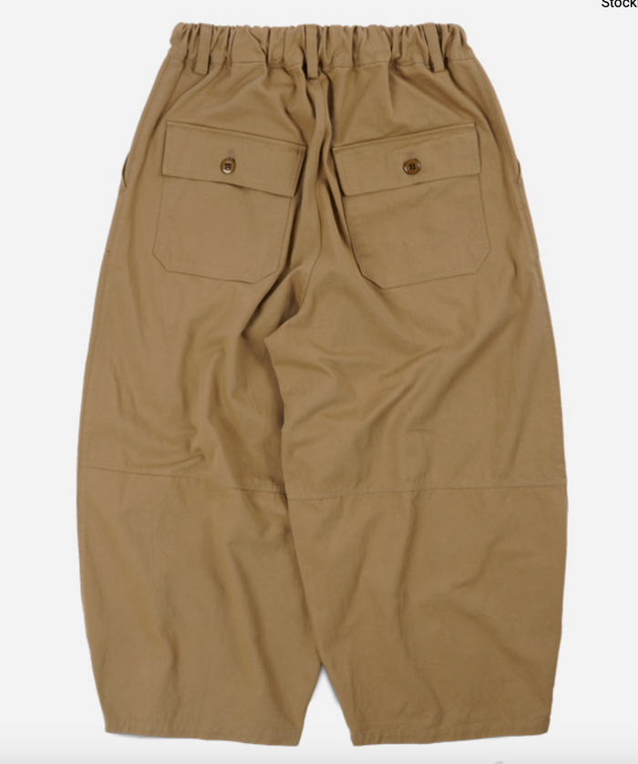 TWILL BALLOON PANTS - BEIGE RELABEL
