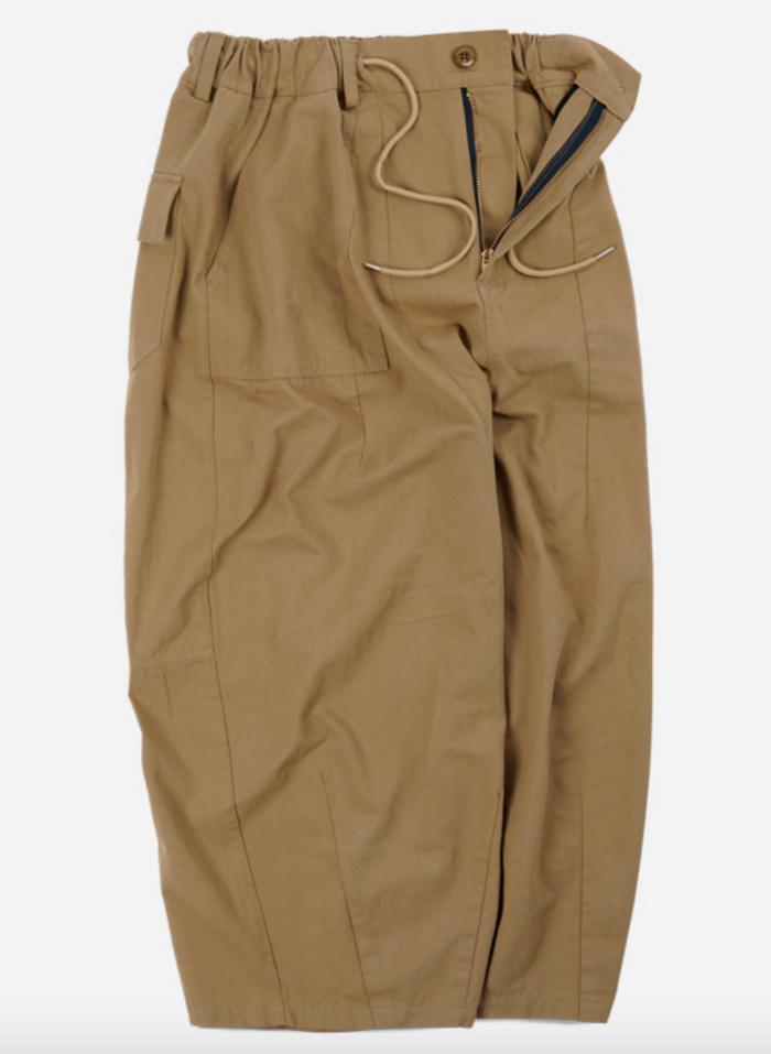 TWILL BALLOON PANTS - BEIGE RELABEL