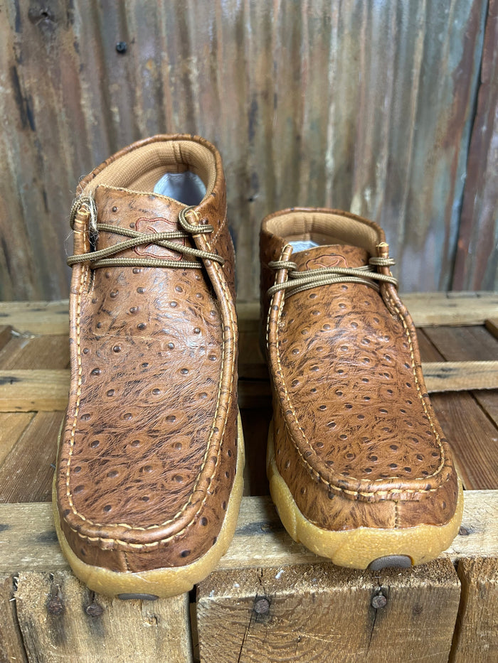 Twisted X Ostrich Print Original Driving Moc