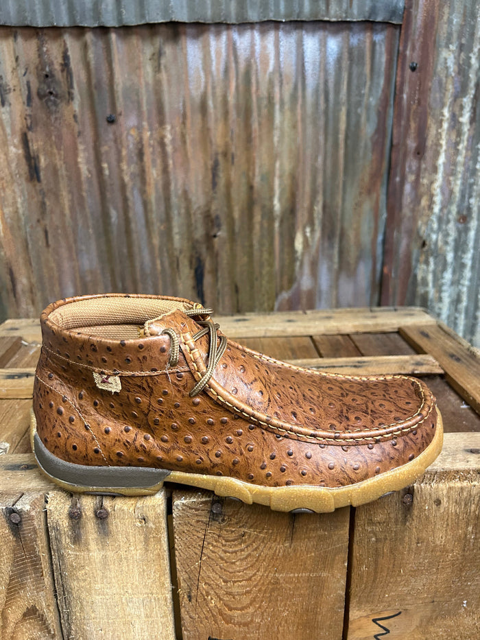Twisted X Ostrich Print Original Driving Moc