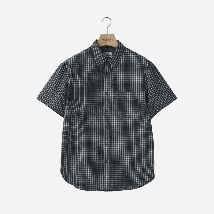 UNIT HALF SHIRT - CHARCOAL CHECK