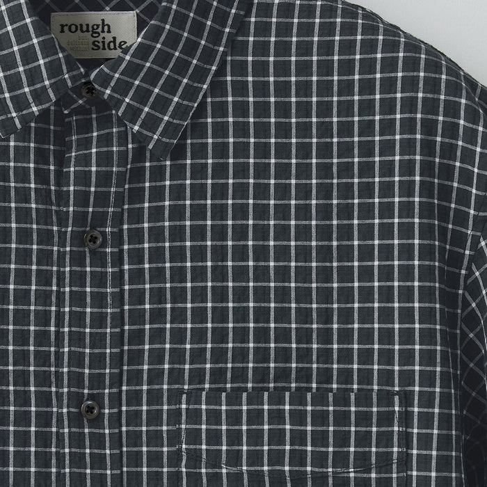 UNIT HALF SHIRT - CHARCOAL CHECK