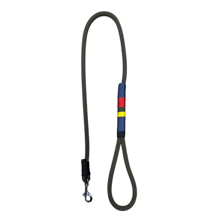 Upcycled Climbing Rope Corps Colours Standard Dog Lead