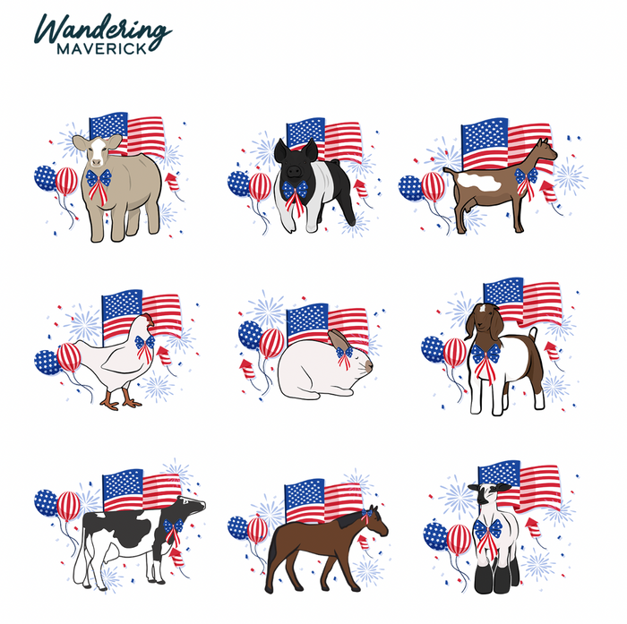 USA Animals-CHOOSE YOUR ANIMAL– Crewneck