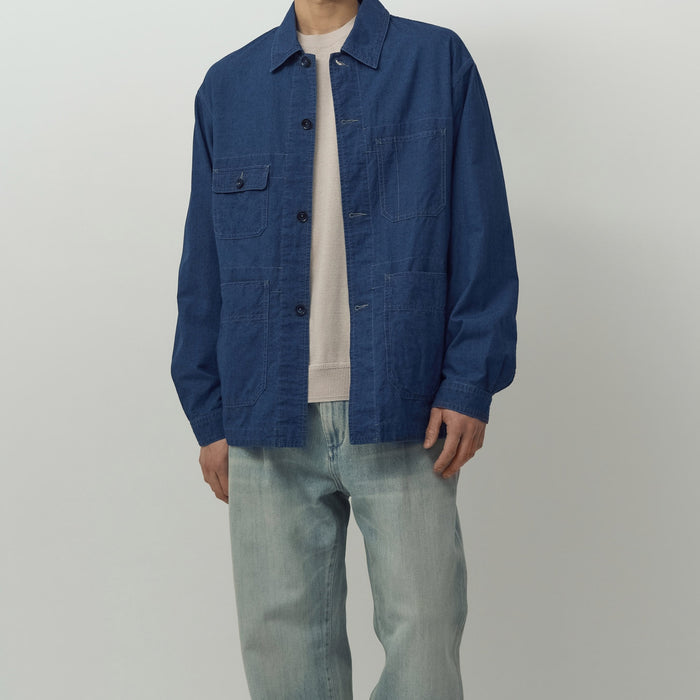UTILITY WORK JACKET - INDIGO BLUE